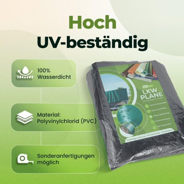Abdeckplane ohne Ösen mit Saum – Bild 3