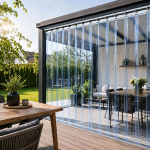 PVC Streifenvorhang transparent