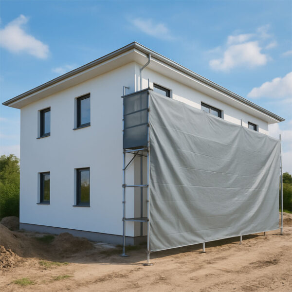 Bauplane mit Ösen in verschiedenen Farben und Größen